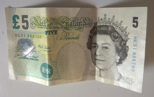 Old five pound - £5,