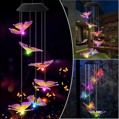 Wind chimes solar powered - chimes, led