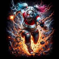 Batman: T-Shirt: Harley Quinn black dtf adult tshirts designed in house limited