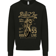 Riders Inc Motorcycle Cafe Racer Biker Bike Mens Sweatshirt Jumper