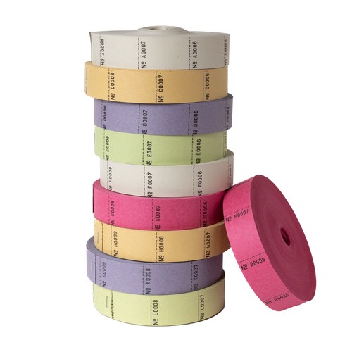 Plain roll tickets numbered - numbered, 1