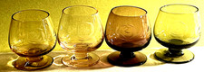 4 Vintage Etched Mini Saki