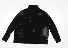 Phase Eight Women's Black Striped Pullover Jumper L