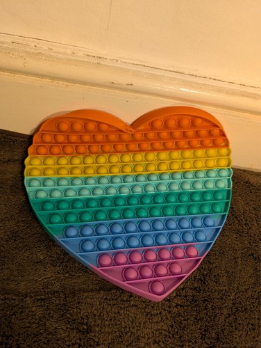 Jumbo heart pop fidget - pop, it
