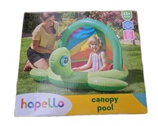 Hapello Canopy Turtle Pool Kids Paddling Pool for Garden - Inflatable Brand New