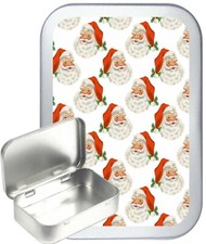 50ml & 150ml Silver Hinged Tobacco Tin Christmas Gift Tin, Gift Tin, Storage Tin
