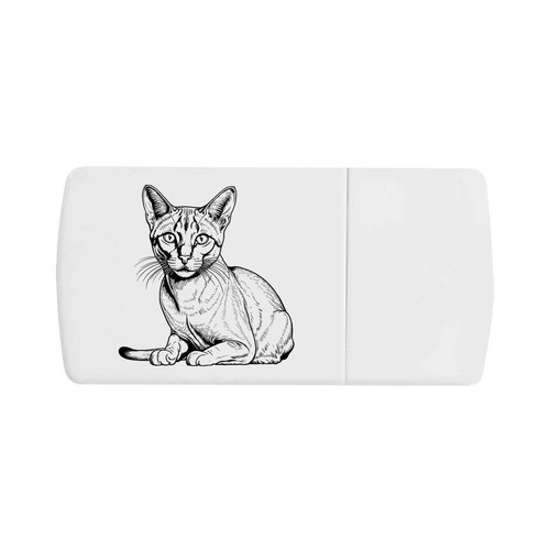 Chausie cat pill box with - 'chausie,