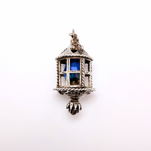 Sterling silver blue crystal - sterling,