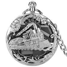2 In 1 Vintage Quartz Pocket Watch with Chain Musical Box Holiday Birthday Gift
