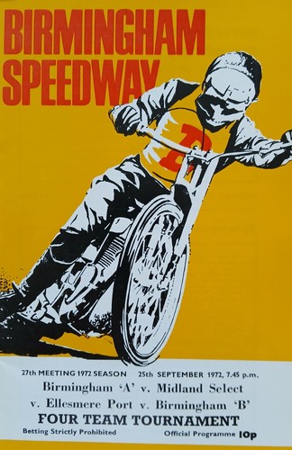 Birmingham speedway programme - speedway,