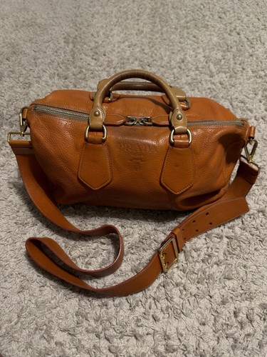 Prada vintage orange leather - orange,