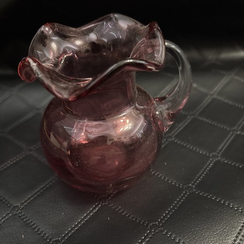 Vintage hand blown cranberry - vintage,