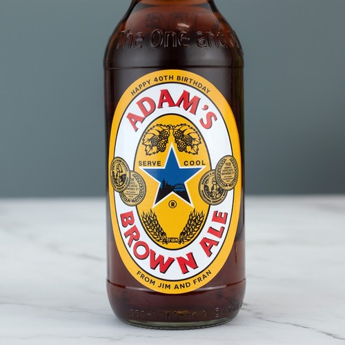 Personalised brown ale label - personalised,