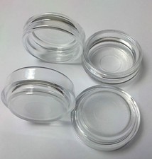 8 x Clear Plastic Castor Cups Caps Leg Feet Floor Chair Table Laminate Small NEW
