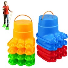 8 Pieces Balancing Stilts Family Fun Jumping Stilt Toy for Garden Indoor