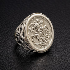 Sterling silver sovereign - silver, coin