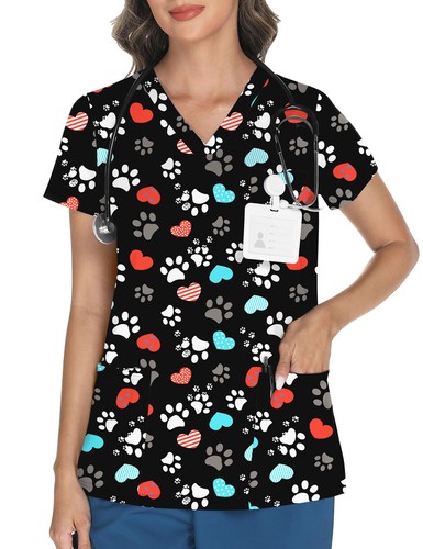 Scrubs for women neck - v,