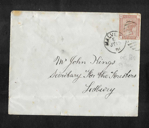 Penny red on 1881 - 1,