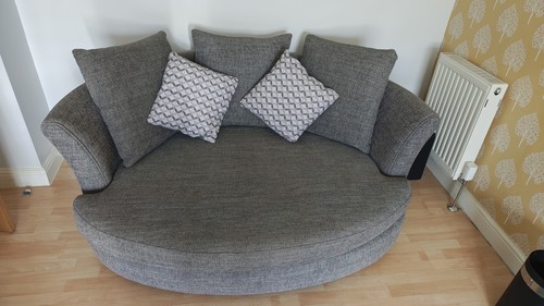 Grey sofa cuddle - sofa,