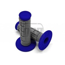 22mm 7/8" Grey/Blue Universal Rubber Hand Grips Handlebar Ends Quad ATV Enduro