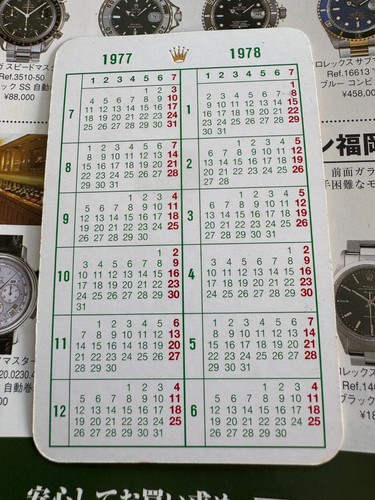 Rolex calendar 1977 1978 sea - rolex,
