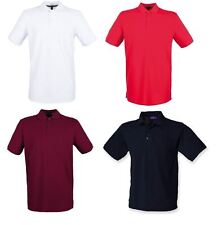 Men's Polyester Cotton Blend Pique Polo Shirt Gent's T-Shirt Top H400