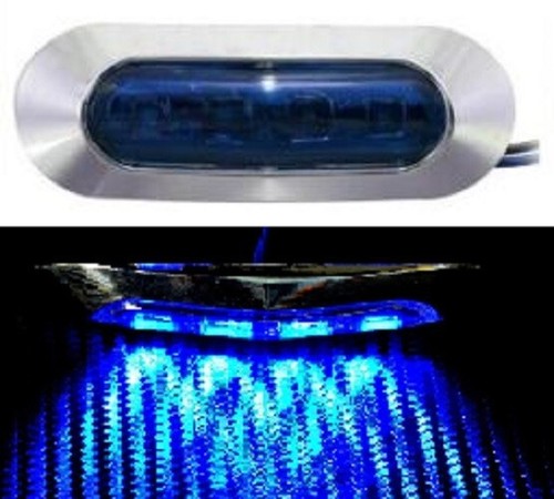 2x24v blue led side - side, chrome