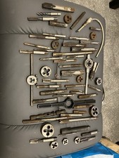 Vintage Job Lot Of Engineering Metalwork Tap & Die Taps & Dies