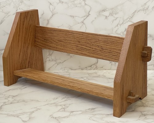 Hardwood oak desktop - hardwood, bookshelf