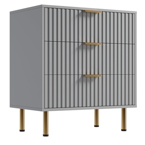 Fluted drawer dresser wide - fluted, 3
