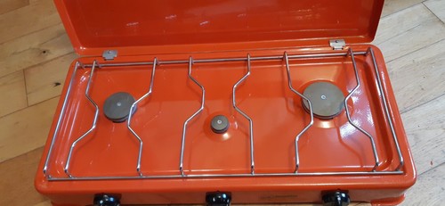 Vtg portable triple gas stove - triple,