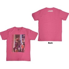 GORILLAZ UNISEX T-SHIRT: THE STATIC CHANNEL (PINK) (BACK PRINT)New S-2XL