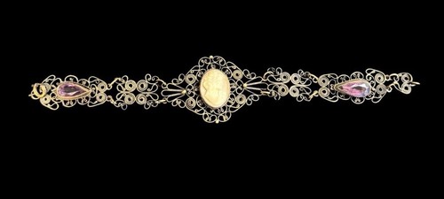 Vintage filigree cameo - vintage,