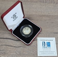 2000 UK Royal Mint Silver Proof Piedfort 50p coin - 150 years of Libraries + COA