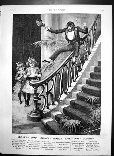 Antique old print brookes soap - antique,