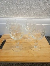 4 X Vintage Crystal Goblets
