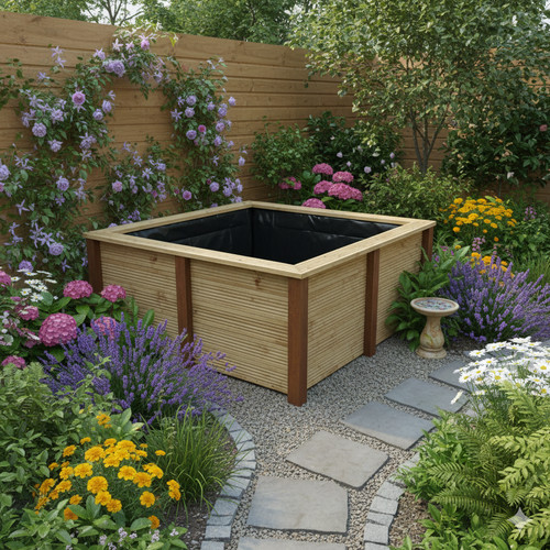 Xxl wooden decking garden - wooden,