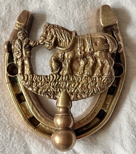 Brass horse lucky - horse, horseshoe