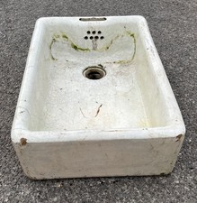 Vintage Doulton Belfast Sink Heavy White Shallow 24” x 16” x 7” Garden Planter