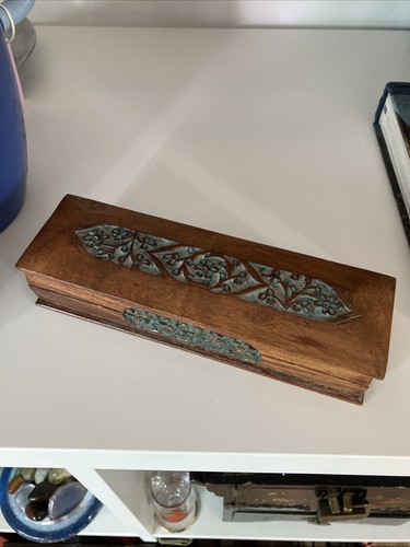 Vintage hand carved teak - vintage,