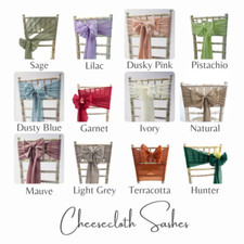 CHEESECLOTH CHAIR COVER BOW