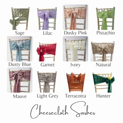 Cheesecloth chair cover - chair, bow