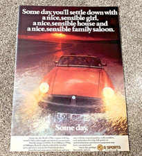 MG MGB GT SPORTS CAR 1970s - FRAMEABLE COLLECTIBLE ORIGINAL CLASSIC CAR ADVERT