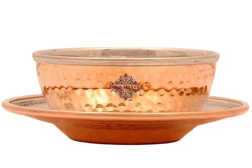 Copper finger bowl with - finger,