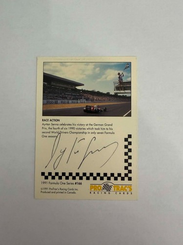 Ayrton senna signed 1991 pro - ayrton,