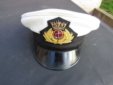 MERCHANT NAVY OFFICERS SERVICE CAP WITH CAP BADGE ABOUT A SIZE 56