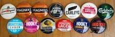 13x BEER PUMP ROUND FISH EYE BADGES  BUNDLE / JOB LOT - stella man cave home bar
