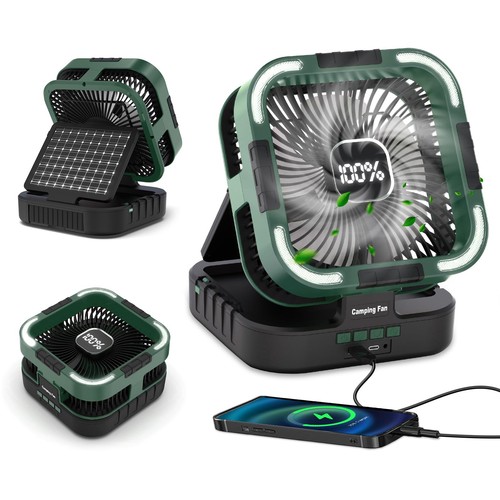 Portable fan desk - solar,