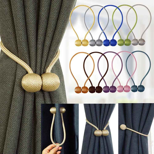 Magnetic pearl curtain tie - magnetic,