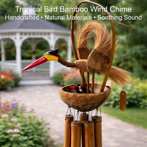 Handmade bamboo wind chime - handmade,